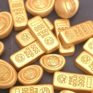 Oggetti in miniatura accessori per la decorazione della <span class=keywords><strong>casa</strong></span> delle bambole oggetti di scena per soldato Mini mattoni dorati in resina di Yuanbao - Product Image 6