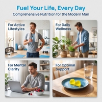 Qbioflex OEM Gummies multivitaminés pour hommes, remplis de liquide, compléments de vitamines, minéraux, algues, oméga 3, probiotiques, complément quotidien