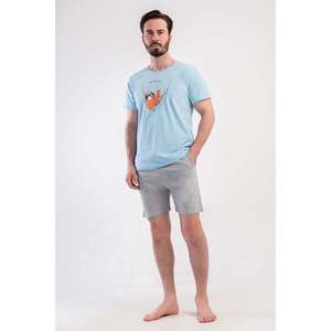 Conjunto de Pantalones Cortos y Camiseta de Cuello Redondo para Hombre, Estilo Hip Hop, con Bolsillos, Diseño Estampado Transpirable - Product Image 4