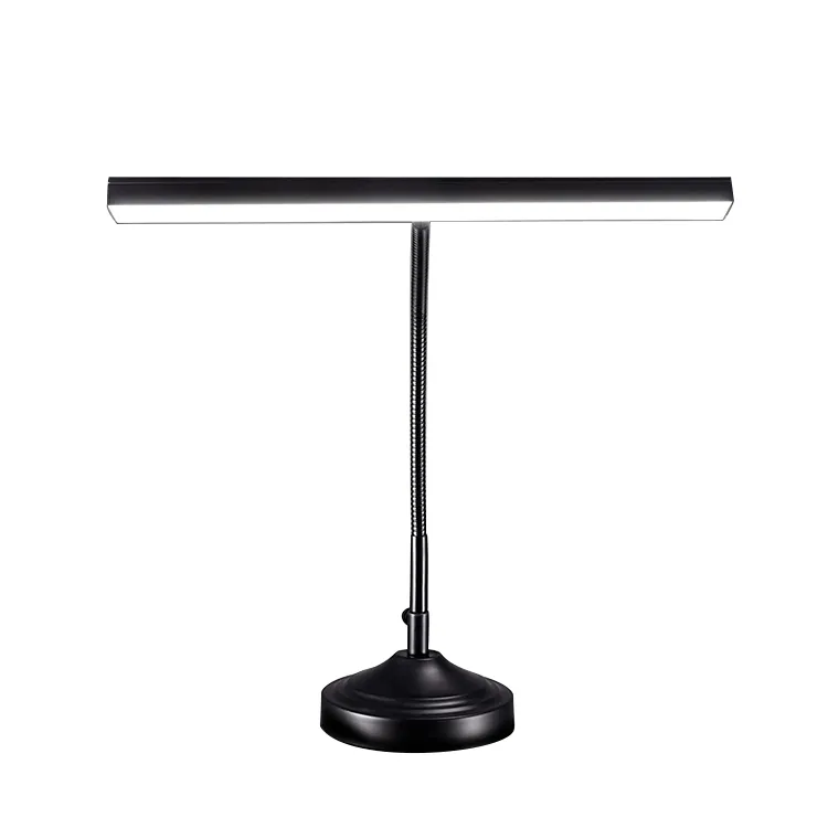 LED Piano Desk Lamp 2-in-1 Bright Flexible Tall Table Lamp with Base & Clamp Interchangeable 10W Architect Desk Lights