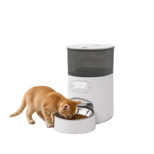 Automatic <b>Cat</b> <b>Feeder</b> With LCD Display Timer 6L Plastic Modern Design Indoor Use For <b>Cats</b> - Product Image 1