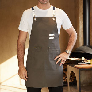 Delantal <span class=keywords><strong>de</strong></span> trabajo para cocina, Logo personalizado <span class=keywords><strong>de</strong></span> Chef, dibujo <span class=keywords><strong>de</strong></span> barbacoa, lona <span class=keywords><strong>de</strong></span> poliéster, salón <span class=keywords><strong>de</strong></span> peluquero, peluquería - Product Image 2