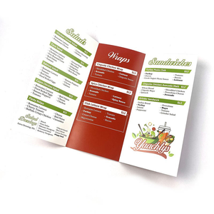 Carpeta de Menú de Papel Artístico Impresa Personalizada Más Vendida para Restaurantes Occidentales, Cafeterías, Diseño de <span class=keywords><strong>Libro</strong></span> de Menú de Bebidas - Product Image 4