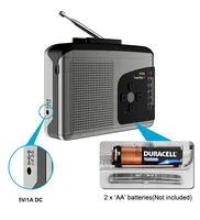 Ezcap234 Lecteur de cassettes baladeur portable avec radio AM/FM Interface USB Enregistrement audio et conversion de carte TF Aucun ordinateur nécessaire