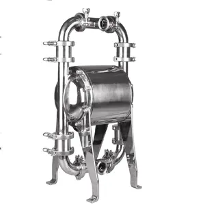 식품 및 음료 공장 이송 펌프를위한 GODO QBW3-50 위생 스테인레스 스틸 펌프 공압 다이어프램 펌프
