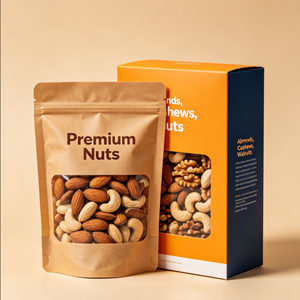 Nouvelles conceptions d'emballages pour amandes et noix de 250 g, boîtes et sachets avec fenêtre transparente - Product Image 3