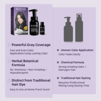 Gatase OEM esencia botánica burbuja tinte para el cabello fórmula natural sin amoníaco hidrata cerraduras Color 100% cobertura de cabello gris