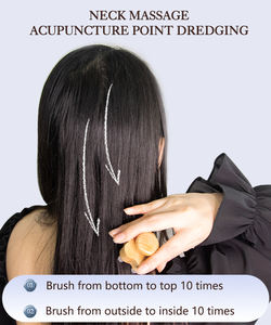 新着ローズクォーツジェイドコームナチュラルエコラックス木製ジェムストーンミニマッサージローラー - Product Image 3