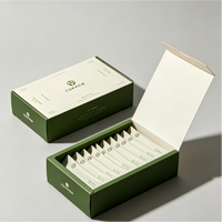 Boîtes d'emballage personnalisées haut de gamme avec sac, petite pochette, emballage alimentaire pour thé matcha et miel, ensemble de boîtes de présentation rigides en papier