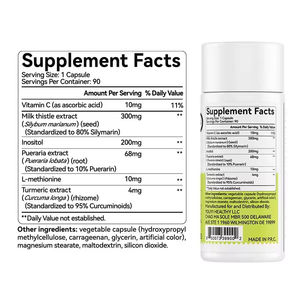 Cápsulas de Cardo Mariano Omega, Marca PULIANDA, 90 Cápsulas, Venta Transfronteriza, Fábrica Personalizada OEM, Suplemento para la Desintoxicación del Hígado para Adultos - Product Image 2