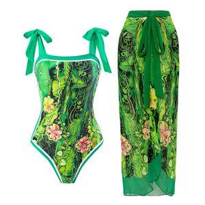 2025 Custom Design Swimming Suit Women Beach Bathing Suit Swimwear Golden Starfish Ruched Cutout Tow Piece Swimsuit and <strong>Skirt</strong> - Product Image 6