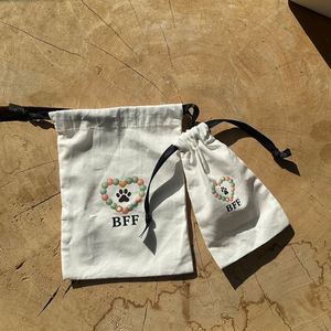 Custom Personalised Eco Gift <b>Packaging</b> <b>Bag</b> Small Muslin White Cloth <b>Bag</b> for Jewelry - Product Image 3