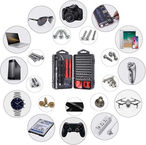 TOOLJOY Set Obeng profesional 115 dalam 1, Kit peralatan perbaikan magnetik untuk ponsel/Tablet/Laptop/komputer/ponsel DIY - Product Image 3