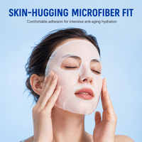 Masque facial hydratant GHK-Cu enveloppé d'essence de cuivre, masque en feuille hydratant au peptide de cuivre pour le soin de la peau du visage