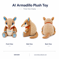 Peluche personnalisée XDT AI, OEM/ODM, rembourrée en coton PP, taille réglable 11-30 cm, cadeau d'anniversaire mignon pour les fêtes d'enfants, polyester