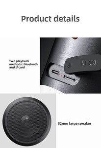 Nhỏ 2in 1 RGB môi trường xung quanh ánh sáng 5 Wát đầu ra TWS di động ngoài trời không dây bluetooths Loa - Product Image 5