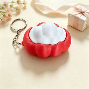 Porte-clés créatif personnalisé en forme de nuage bleu, jouet anti-stress, breloque de sac, pendentif - Product Image 3