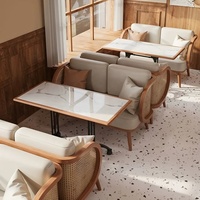 Set di Sedie e Tavoli da Pranzo Modulari per Ristoranti e Caffetterie, Poltrone Moderne e Divani Commerciali
