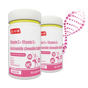 OEM Private Label Nicotinamid Kau tabletten White ning Aufhellung Vitamin C Supplement White ning Tablet.