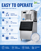 Machine à glace en flocons, machine à neige glacée, machine à faire de la glace en flocons, fabricant de glace en flocons