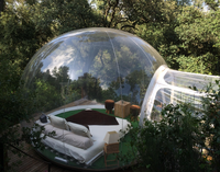 Transparent Bubble Glamping Dome Location Coulissant Dôme Tente Maison Igloo Bulle Tente Maison pour le camping