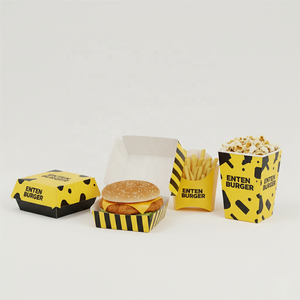 Hamburguesa Scatola Da <span class=keywords><strong>Asporto</strong></span> personalizada, sándwich de hamburguesa, pollo frito y caja de uso de comida rápida, caja de hamburguesa con logotipo - Product Image 3