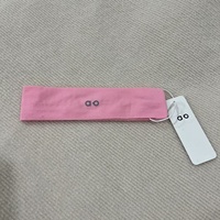 Bandeau de yoga large sans couture AITONG, couleur unie, tricoté, élastique, absorbant la transpiration, pour le sport