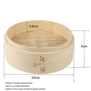 <span class=keywords><strong>Bandeja</strong></span> de Vapor de Bambú Natural Hecha a Mano de 4 Pulgadas, Ecológica, de Grado Alimenticio, Tamaño Personalizable, Sin Tapa - Product Image 6