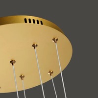 Haut de gamme cher marque K9 anneaux lustre en cristal prisme pour Double hauteur salon Villa escalier