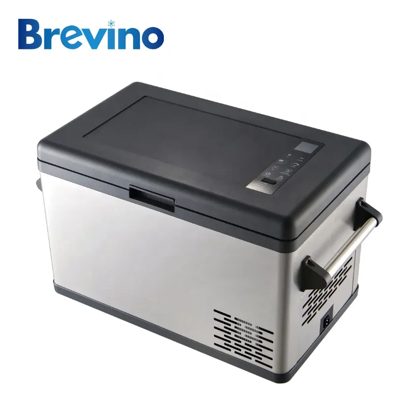 Brevino 35 لتر الثلاجة كامبيرفان 12v ضاغط تبريد الفريزر المحمول العاكس الثلاجة للتخييم