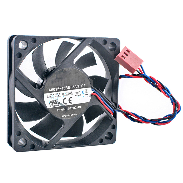 DF0601512B2HN A6015-45RB-3AN-C1 6cm 60mm Fan 60x60x15mm DC12V 0.26A 3pin 4500rpm Cooling Fan for Computer Motherboard CPU