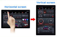 360 Degrés Rotatif Double Broche 13 Pouces Lecteur Multimédia De Voiture Avec GPS Universel 1 Din 2Din Lecteur Vidéo Écran Tactile