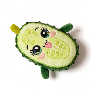 Peluche de pepino personalizado, juguete de peluche con forma de rebanada de pepinillo, muñeco de peluche de verdura, almohada de verdura, peluche de comida de dibujos animados - Product Image 2