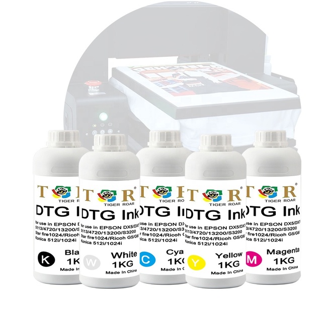 Tiger 1000ml DTG for CMYKWH Textile Pre-Treatment Liquid Pre-Coating Digital Printing DX5 DX7 Direct-to-Garment for Excellent