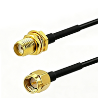 Kabel Pigtail SMA Male Plug ke SMA Bulkhead Female Jack |   Kabel Antena Jumper Koaksial RF RG316 RG174 RG58 RG223 Low Loss ROHS