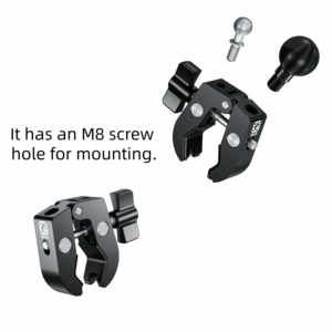 Soporte de Manillar de Aleación de Aluminio Resistente al Agua con Abrazadera Fuerte de 17 mm/25 mm Compatible con RAM, Base de Abrazadera para Tubo con Rótula de 1 Pulgada - Product Image 4