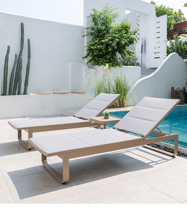 Patio dossier réglable artisanal <span class=keywords><strong>simple</strong></span> en aluminium <span class=keywords><strong>bain</strong></span> <span class=keywords><strong>de</strong></span> <span class=keywords><strong>soleil</strong></span> lit <span class=keywords><strong>de</strong></span> meubles en métal - Product Image 4