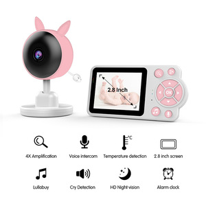 Babyphone avec écran 2,4 pouces, caméra sans fil HD 720P 8MP avec vision nocturne et contrôle par application pour la surveillance des bébés - Product Image 4