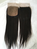 66 Cheveux humains, closure en dentelle de soie, pour femmes, couleur naturelle, meilleure qualité, 44 55, extensions de cheveux brésiliens en vison, noir naturel
