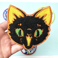 Patchs de broderie de dessin animé de logo tissé brodé mignon fer sur le patch de support pour chapeau de vêtements
