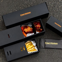 Boîte d'emballage personnalisée écologique pour churros, frites, sauces, gâteaux, donuts, sushis, brownies, chocolats pour fêtes