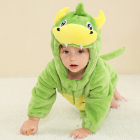 MICHLEY Combinaison-Pyjama Bébé Filles à Motif Animal Printemps 0-3 Ans, à Double Fermeture Éclair, pour la Maison