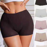 Culottes Boxer Femme en Soie Glacée Confortables et Douces, Gainantes et Respirantes, Anti-Reflet, Couleur Unie, Vente en Gros