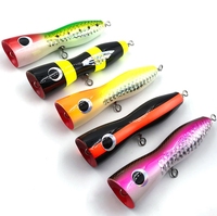 Leurre de pêche à la traîne TG 170mm 65g en bois fait main, type popper, pour la pêche en eau salée et les gros poissons