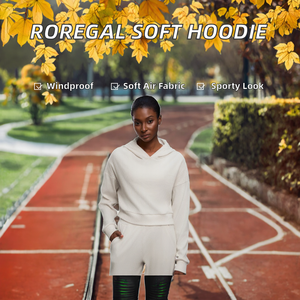 Roregal Autumn Casual Soft Breathable Hooded Sweatshirt Quick Dry Windproof Running Long Sleeves Workout <b>Coat</b> Women's Sports - Product Image 2