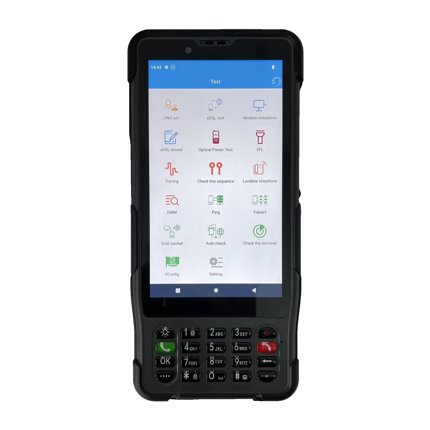 SENTER handheld PDA Telecom tester wifi analysis speedtest xdsl opm vfl cable tracker Android 12 OS