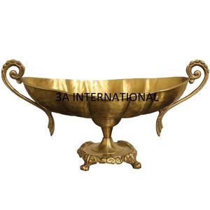 ทองเหลืองโลหะนูนออกแบบผลไม้เสิร์ฟชามตกแต่งบนโต๊ะอาหารขนาดใหญ่อาหารเซิร์ฟเวอร์ชามในราคาที่ไม่แพง - Product Image 1