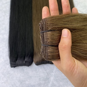 Schuppenschicht-intakte 100% Echthaar-Verlängerung, kein Haarausfall, 18-24 Zoll, Maschinen-Doppeltresse, alle Farben - Product Image 4