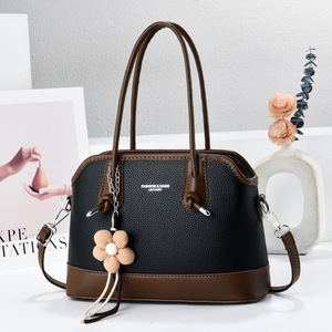 Sac à main color-block avec porte-clés poupée, taille moyenne, sac à bandoulière quotidien, style tendance, été 2026, doublure en polyester - Product Image 2