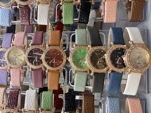 Women's <b>Watch</b> Leather Band Gold Plated Round <b>Case</b> Brown Dial Fashion Accessory - Product Image 3